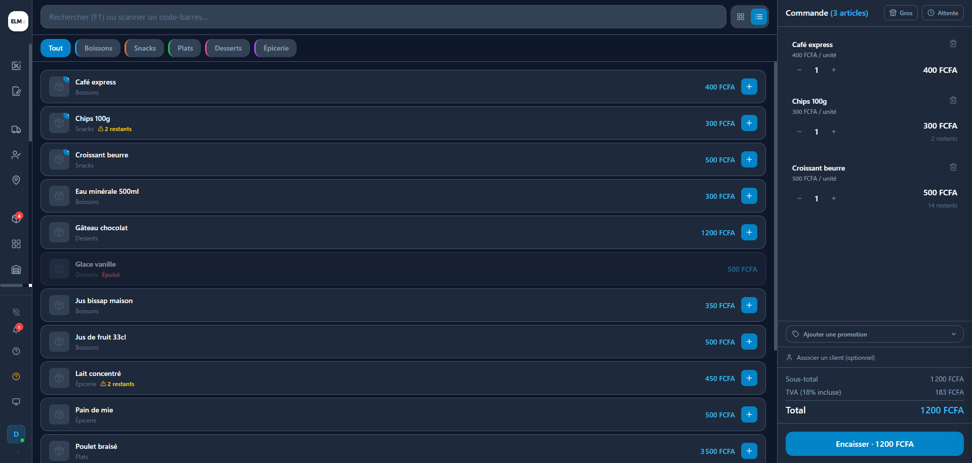 Interface ELM POS